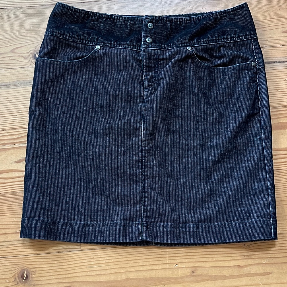 Athleta Black Corduroy Pencil Skirt